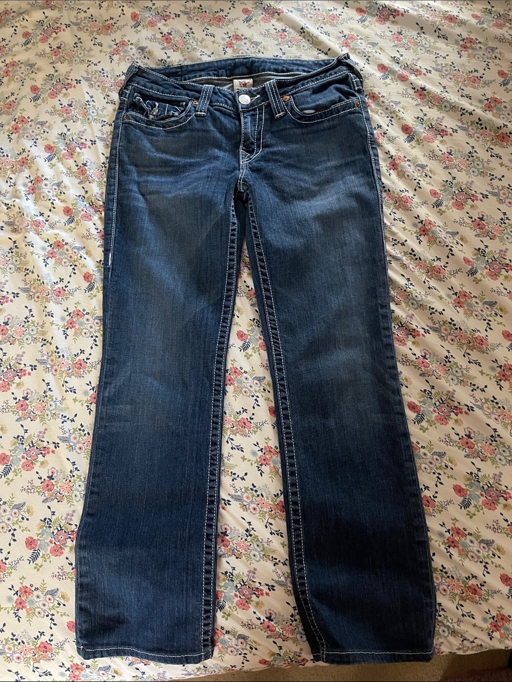 Dark Blue Women's Straight-Leg Jeans